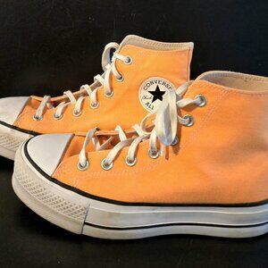 Converse Chuck Taylor All Star Lift Hi Platform Peach Beam Orange Women’s & Mens